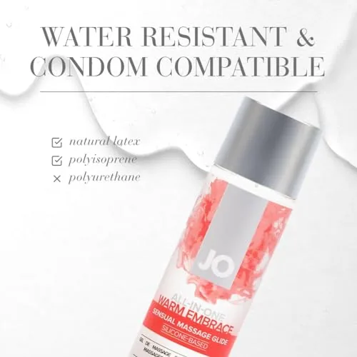 JO All-in-One Warming Silicone Massage Oil, 4 oz view 4