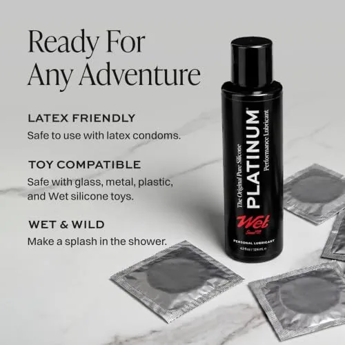 Wet Platinum Silicone Lube, 32 fl oz view 5