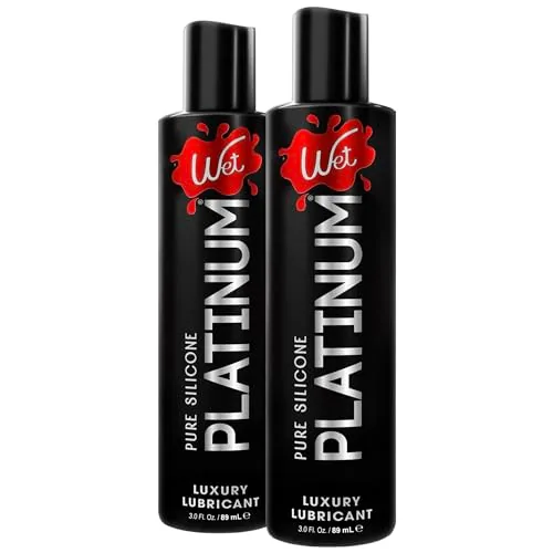 Wet Platinum Silicone Lube, 2 x 3 fl oz