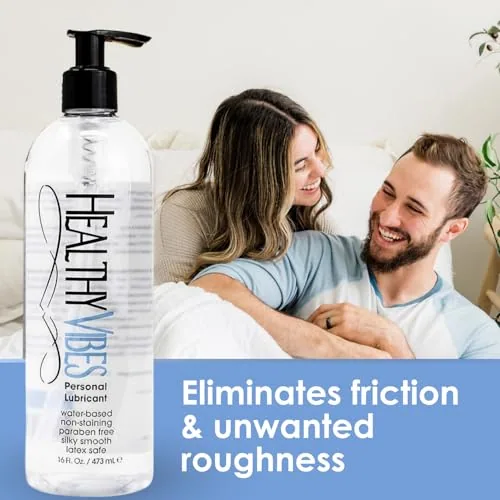 Healthy Vibes Water-Based Hand Pump Lube, 8 oz view 2