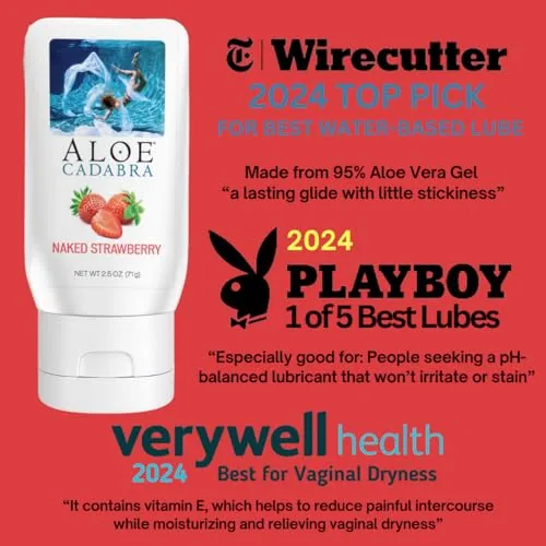 Aloe Cadabra Strawberry Aloe Lube, 2.5 oz view 2