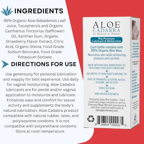 Aloe Cadabra Strawberry Aloe Lube, 2.5 oz view 3