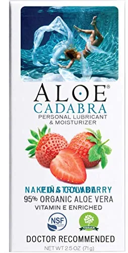 Aloe Cadabra Naked Strawberry Aloe Lube, 2.5 oz (2-pack) view 3