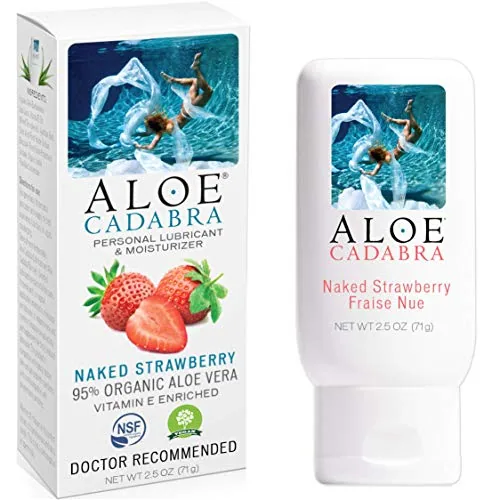 Aloe Cadabra Naked Strawberry Aloe Lube, 2.5 oz (2-pack) view 4