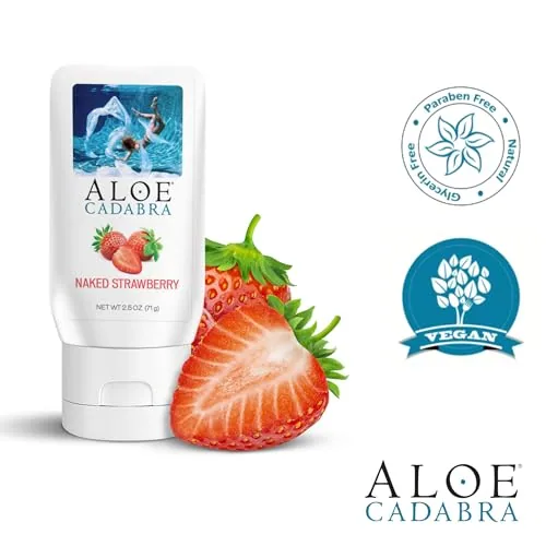 Aloe Cadabra Naked Strawberry Aloe Lube, 2.5 oz (5-pack) view 5
