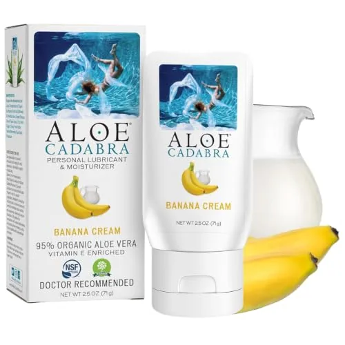 Aloe Cadabra Banana Cream Aloe Lube, 2.5 oz