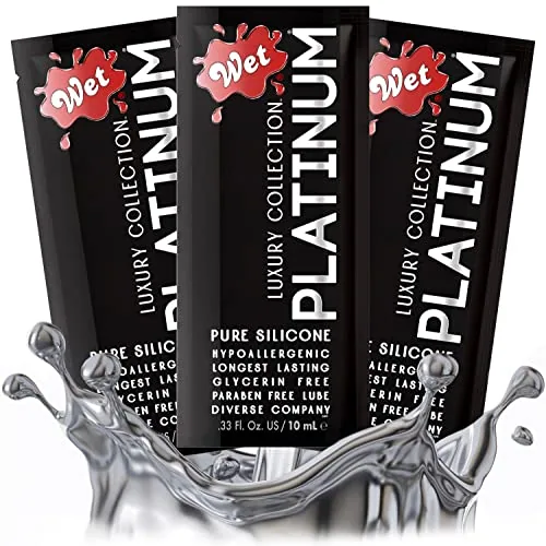 Wet Platinum Silicone Lube Sampler, 3-Piece
