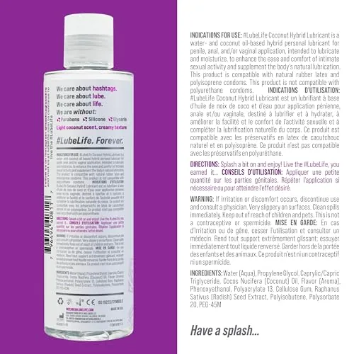 LubeLife Coconut Hybrid Lube, 8 oz view 3