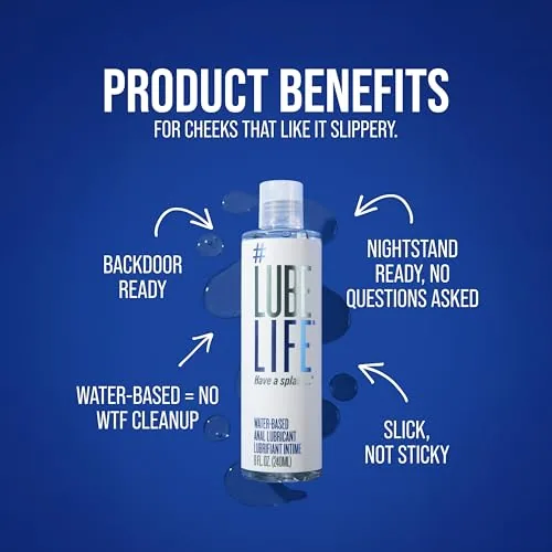 LubeLife Water Based Anal Lube, 8 fl oz view 5