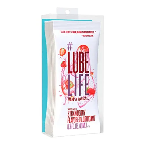 LubeLife Flavored Lube Variety Pack, 8 x 0.3 fl oz