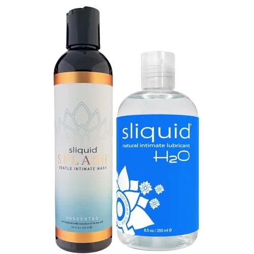 Sliquid H2O Lube + Balance Splash Wash, 2-piece