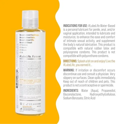 LubeLife Water Based Lube, 2 x 8 fl oz view 2