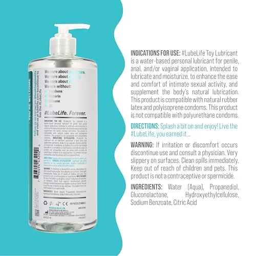 LubeLife Water Based Toy Lube, 32 fl oz view 2