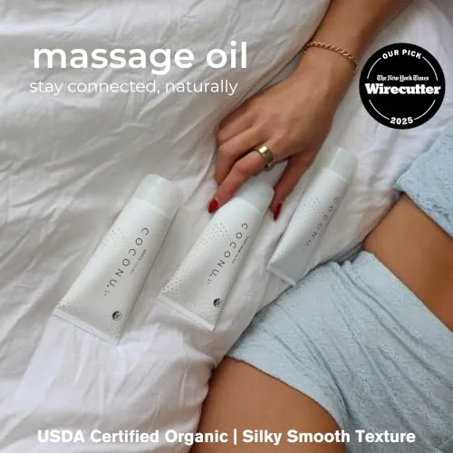 Coconu Organic Coconut Massage Oil, 3 oz view 2