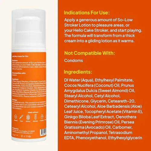 Hello Cake So-Low Stroker Lotion, 8 oz view 2