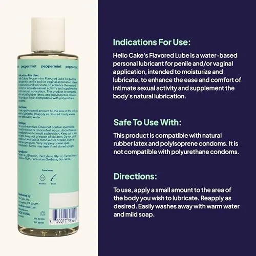 Hello Cake Peppermint Flavored Lube, 8 oz view 2