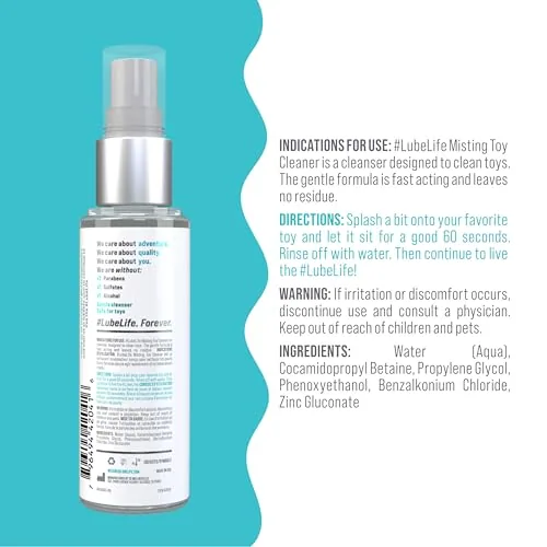 LubeLife Misting Toy Cleaner Spray, 2 oz view 2