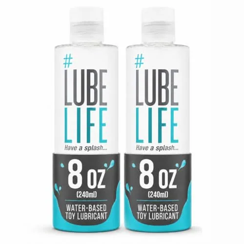 LubeLife Water Based Toy Lube, 2 x 8 fl oz