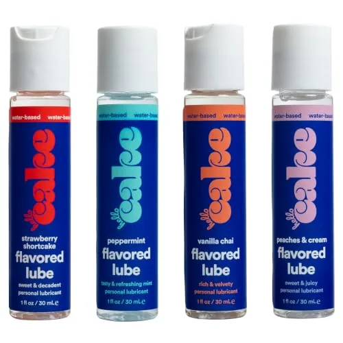 Hello Cake Flavored Lube Sample Pack, 4 x 1 oz